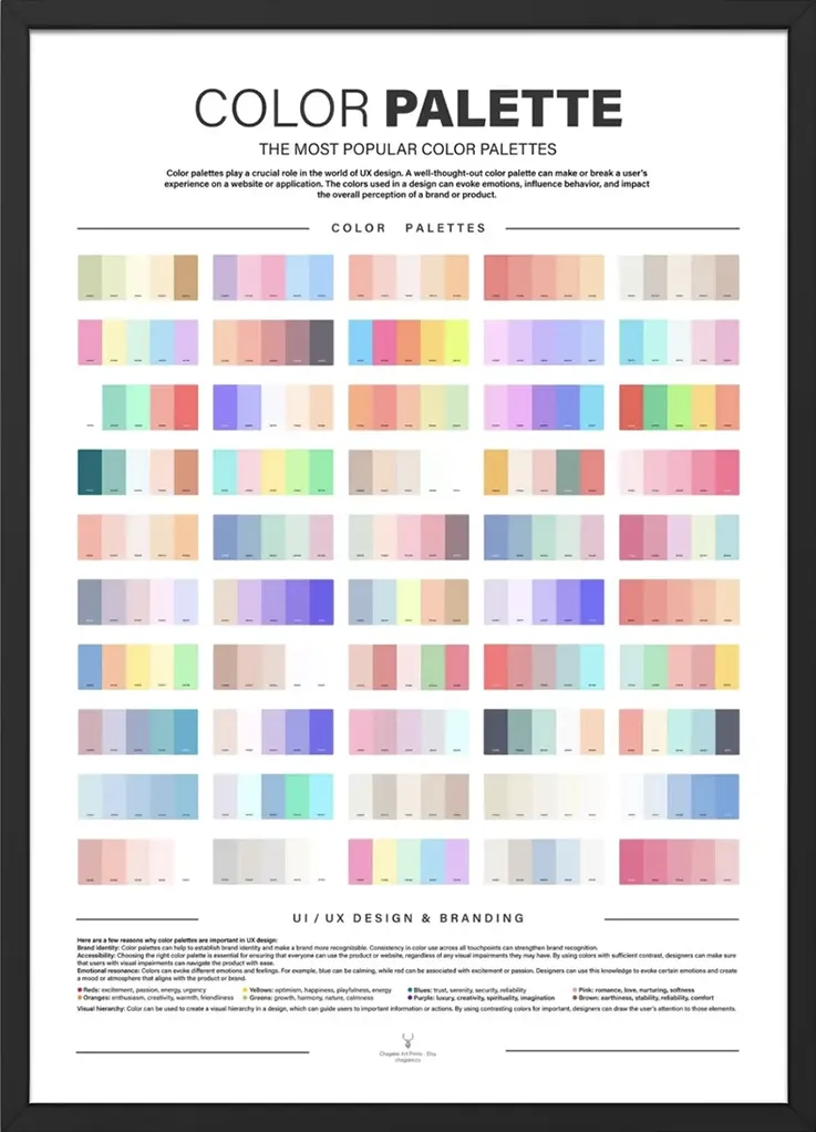 Color Palette PDF – Professional Digital Color Reference Poster