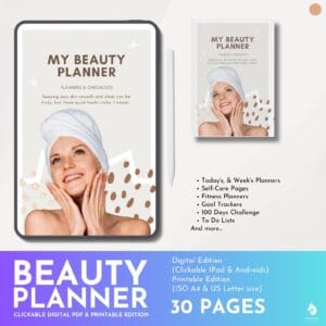 Self Care Planner for Daily Beauty - Brown