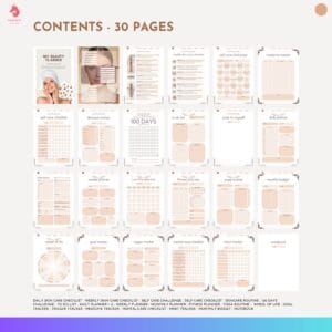 Self Care Planner for Daily Beauty - Brown - Image 3