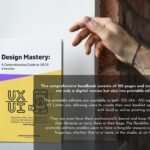 Interactive UX design workbook and digital planner included in the e-book with sketch pages, exercises, and progress tracking tools.