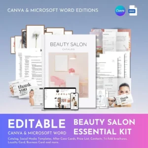 Editable Beauty Salon Essential Kit