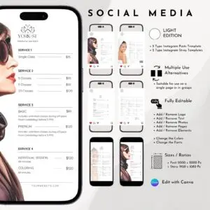 Editable Beauty Salon Price List Canva Template - Image 3