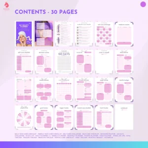 Self Care Planner for Daily Beauty - Purple - Image 3