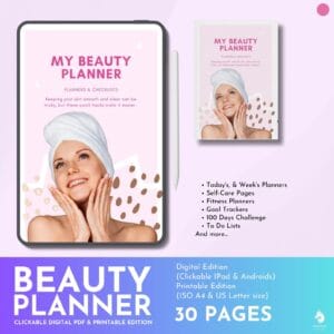 Self Care Planner for Daily Beauty - Pink