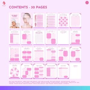 Self Care Planner for Daily Beauty - Pink - Image 4