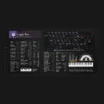 High-detail view of Logic Pro hotkeys on the keyboard mat, boosting production workflow