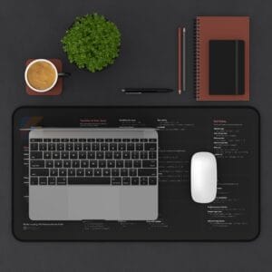 Kotlin Cheat Sheet Desk Mat, Programmer Gift Coding Accessories, Office Decor, Study Mat, Desk Organization, Kotlin Language Desk Pad Kotlin - Image 3