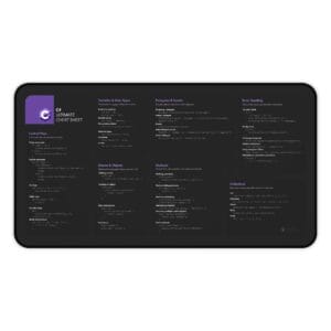 C# Programming Desk Mat - Ultimate Cheat Sheet for Developers, Coding Gift, Office Decor, Study Helper, Tech Lover Accessories Programming