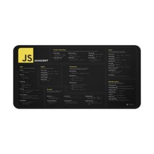 Javascript Cheat Sheet Desk Mat, Programming Desk Pad, Computer Science Study Tool, Developer Gift, Office Tech Accessories - Image 5