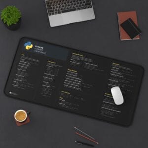 Ultimate Python Cheat Sheet Desk Mat for Programmers, Stylish Office Decor, Gift for Tech Enthusiasts, Study Aid, Workstation Accessory - Image 8