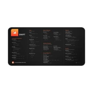 Swift Programming Desk Mat for Programmers, Swift Programming Reference, Office Decor, Gaming Setup, Gift for Coders, Apple Swift Developer - Image 5