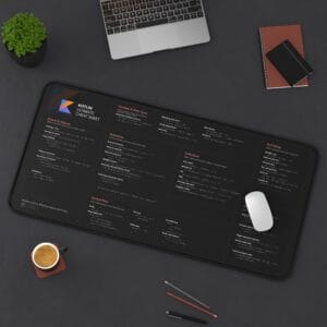 Kotlin Cheat Sheet Desk Mat, Programmer Gift Coding Accessories, Office Decor, Study Mat, Desk Organization, Kotlin Language Desk Pad Kotlin - Image 7