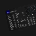 Backside of After Effects desk mat featuring anti-slip material for stability during intensive design sessions