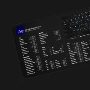 Backside of After Effects desk mat featuring anti-slip material for stability during intensive design sessions