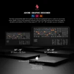 Adobe Graphic Designer Mac desk mat placed in a professional studio setup, enhancing workflow efficiency for design projects.