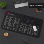 Backside of InDesign desk mat featuring anti-slip material for stability during intensive design sessions.