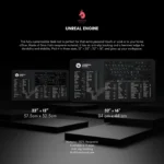 Comparison of Unreal Engine desk mat sizes to fit various workspace requirements in creative studios