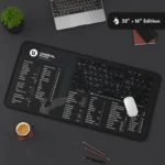 Backside of Unreal Engine desk mat featuring anti-slip material for stability during intensive development sessions