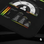 Close-up of mixing reference desk mat highlighting key functions for streamlined mixing workflows