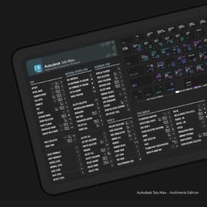 Comparison of 3ds Max desk mat sizes to fit various workspace requirements in architectural studios