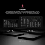 Backside of Cinema 4D desk mat featuring anti-slip material for stability during intensive design sessions