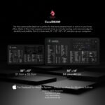 A professional graphic design studio featuring the CorelDRAW Mac desk mat for seamless creative efficiency.