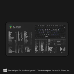 CorelDRAW Windows desk mat featured in a professional graphic design studio for enhanced workflow.