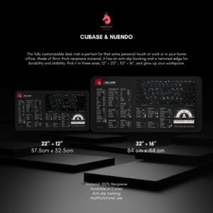 Cubase Shortcut Desk Mat – Enhance Your Music Production Workflow - Image 5