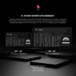 Backside of FL Studio desk mat featuring anti-slip material for stability during intensive production sessions