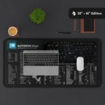 Packaging of the Maya shortcut mat, indicating premium quality and design tailored for 3D professionals.