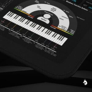 Close-up of Studio One Pro keyboard shortcut mat highlighting key functions for streamlined production workflows.