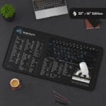 Backside of Studio One Pro desk mat featuring anti-slip material for stability during intensive production sessions.