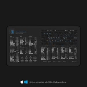 VS Code desk mat placed in a professional studio setup, enhancing workflow efficiency for coding projects