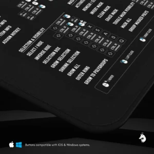 ZBrush desk mat placed in a professional studio setup, enhancing workflow efficiency for sculpting projects.