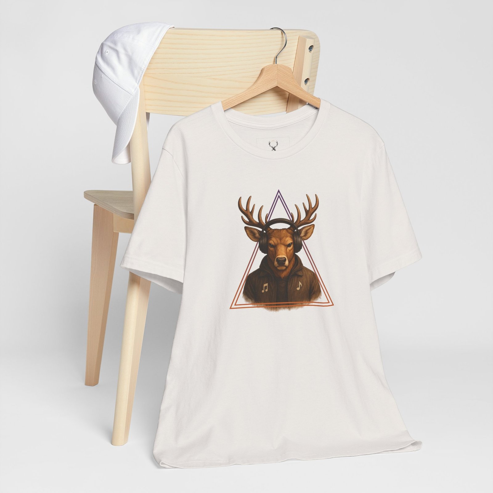 Deer DJ Streetwear Shirt styled for rave and music festival outfits, EDM graphic fashion.
