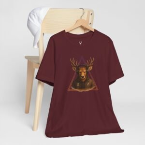 Rave clothing style showcasing Deer DJ Festival T-Shirt in EDM fashion.