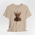 EDM DJ wearing Deer DJ Graphic T-Shirt with headphones artwork for festival style.
