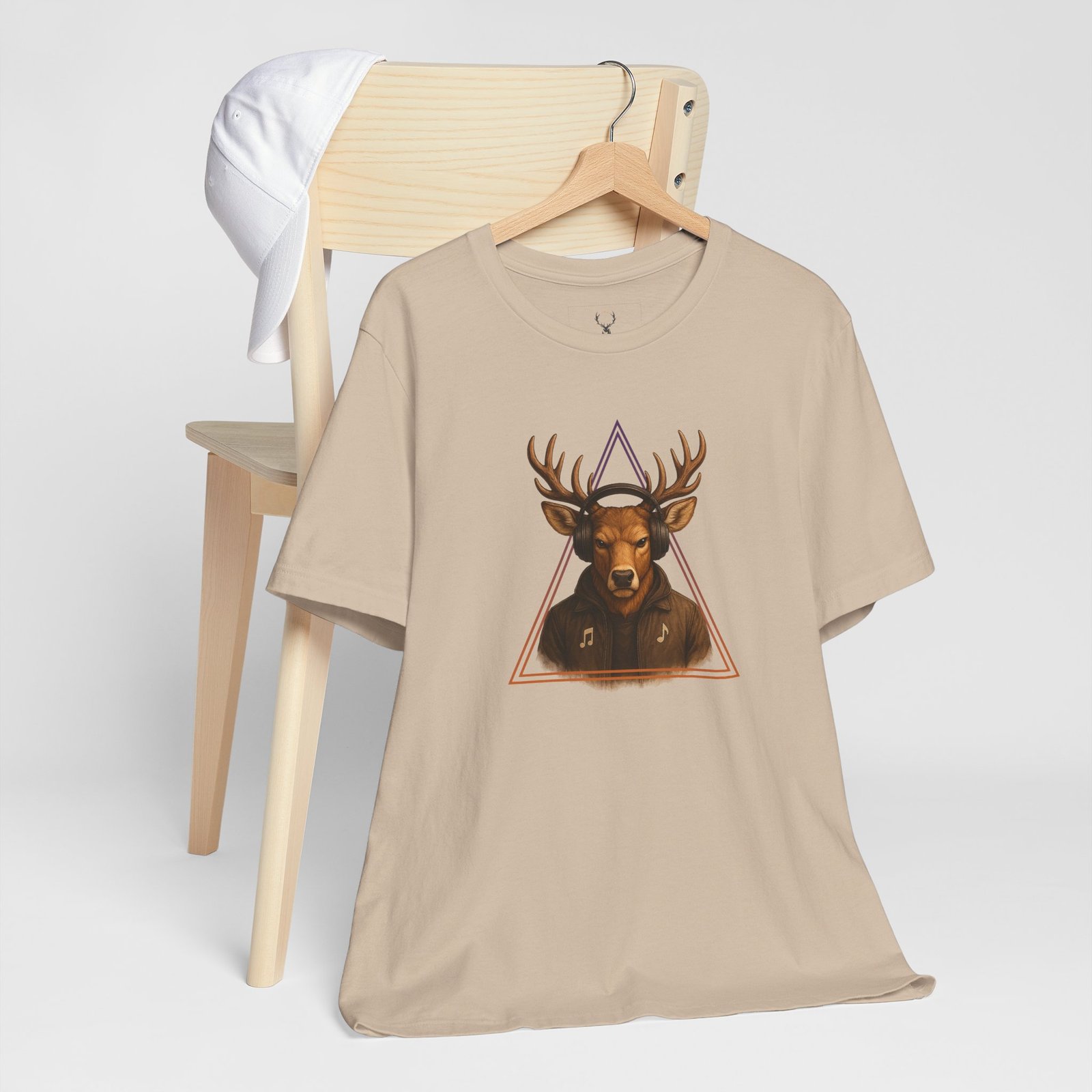 EDM streetwear fashion with Deer DJ T-Shirt, festival-ready rave graphic tee.