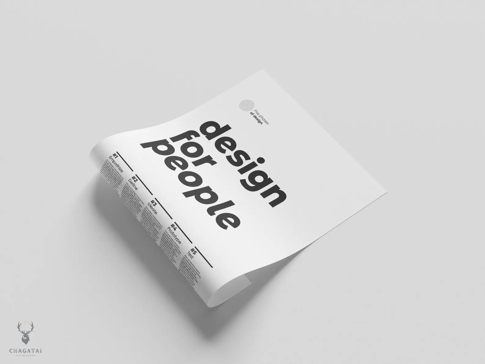 Design for People wall art, design thinking innovation poster, design process gift.