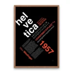 Helvetica graphic design poster with diagonal composition and layered hierarchy.