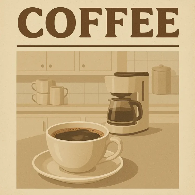 Coffee Poster with espresso guide, how to brew coffee chart, and coffee types for coffee shop decor ideas.