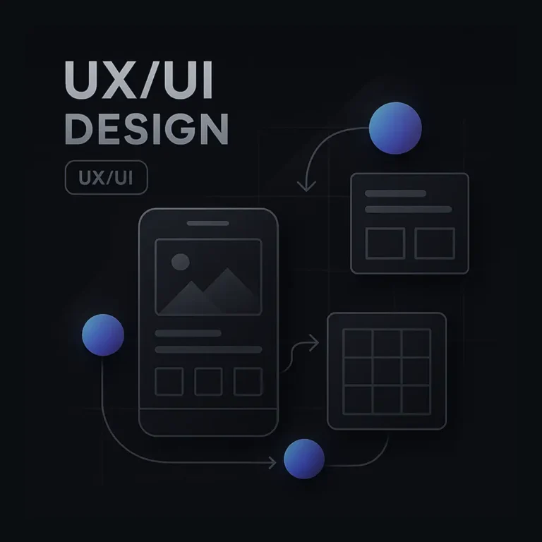 UX UI Design poster showing ui and ux design frameworks and design ux ui principles for the people. Clear, printable reference to improve UX Design and UI Design decisions.
