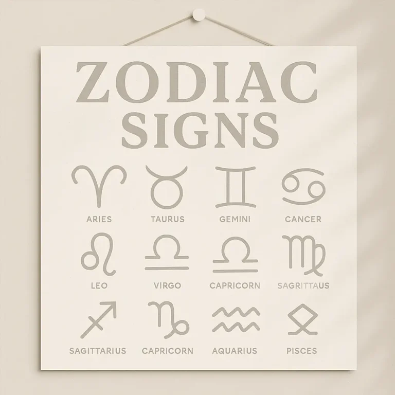 Zodiac Sign Wall Art – Minimalist Zodiac Posters