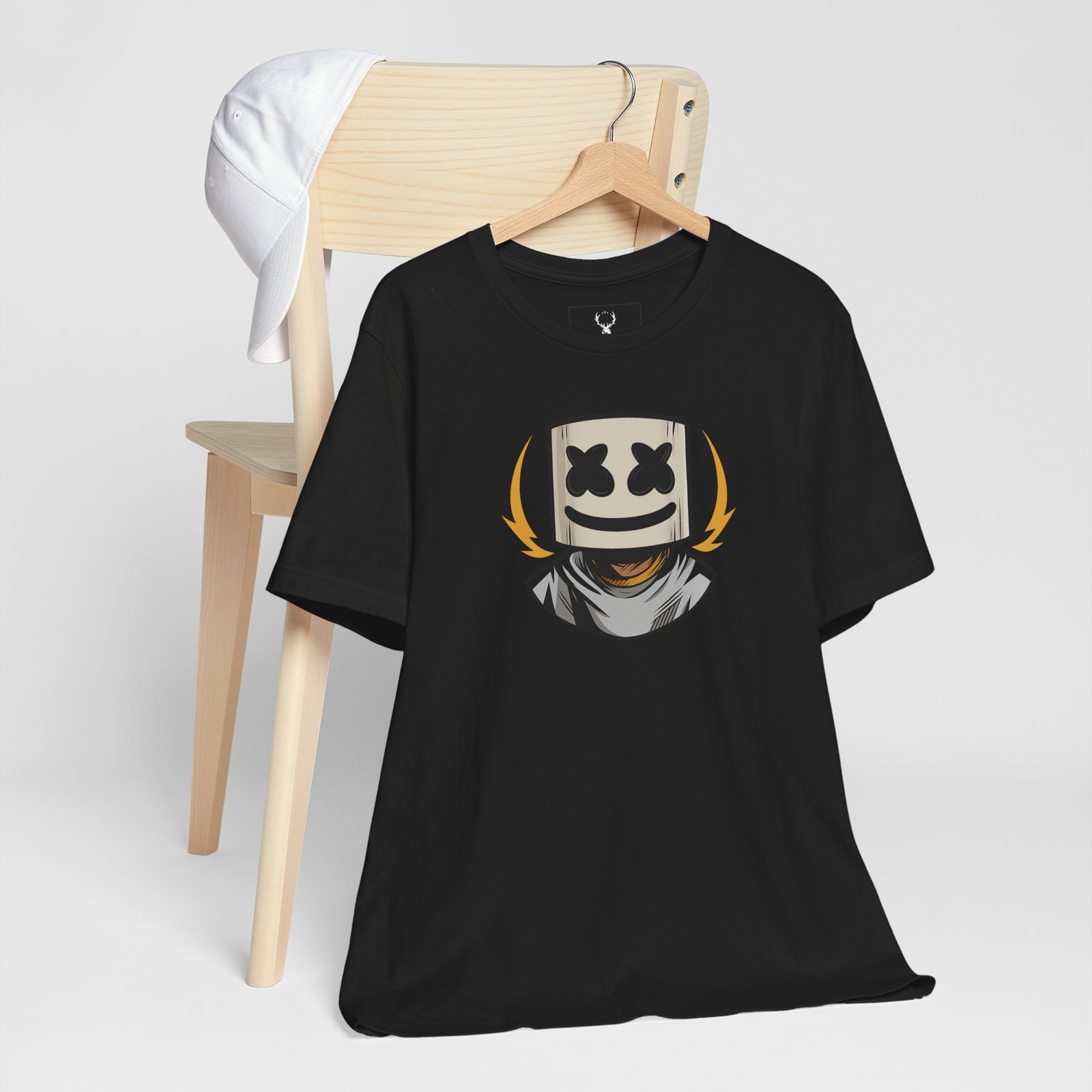 Unisex Marshmello rave shirt with electronic music festival style for DJs and EDM fans.