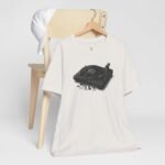 DJ graphic t-shirt with bold turntable design, perfect for EDM festivals, techno raves, and streetwear culture.
