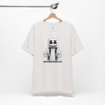 Marshmello DJ Merch Graphic T-Shirt rave clothing fan streetwear outfit styled for EDM concerts and festival events.