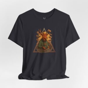 Animal DJ cassette tape EDM shirt, music producer festival clothing for retro and modern rave fans.