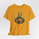EDM Streetwear Vinyl Record Graphic T-Shirt for DJs, rave culture enthusiasts, and electronic music festival outfits.
