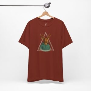 Alternative fashion Deer Hoodie Graphic Tee with bold animal artwork and hoodie design.