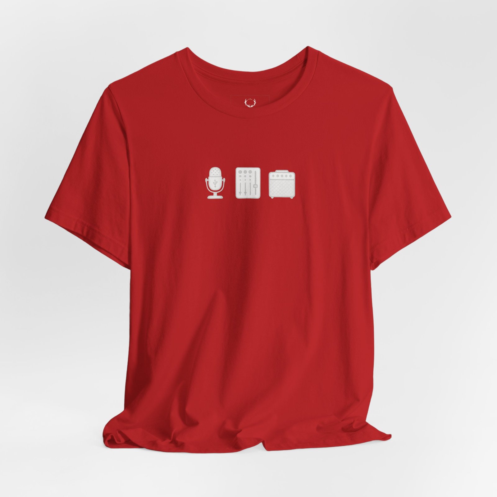 EDM Producer Clothing with microphone, mixer, and amp minimalist design.